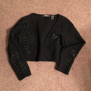 Wool Bolero Jacket with Applique design